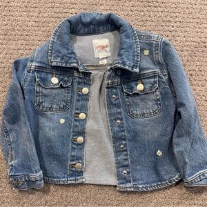 Cat & Jack Floral Embroidered Denim Jacket